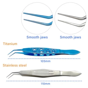 Pinzas para lentes intraoculares de titanio/acero inoxidable 1 pieza - Imagen 1 de 13