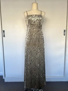 Barbara Wilson Dress 10 Soft Velvet Maxi Sleeveless - Picture 1 of 16