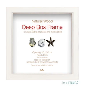 Innova Editions 8x8" White Deep Box Shadow Bilder-/Fotorahmen (PI02371) - Bild 1 von 1
