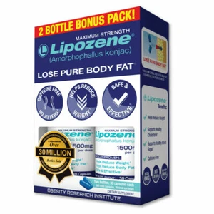 Lipozene VERLUST REINES KÖRPERFETT MAXIMALE STÄRKE 60 Kapseln GEWICHTSVERLUST NAHRUNGSERGÄNZUNGSMITTEL - Bild 1 von 6