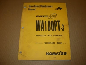 Komatsu WA180PT-3 Tool Carrier Operation Maintenance Manual , s/n A88001 - up  - Picture 1 of 4