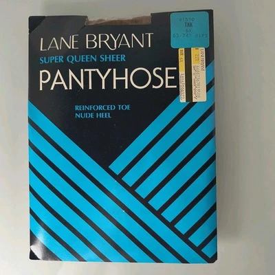 Pantimedias transparentes vintage Lane Bryant talla grande 6X punta reforzada tostada tacón desnudo nuevas de Lote Antiguo Foto 1 de 3