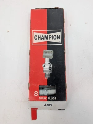 NOS Champion J-10Y Spark Plugs Box of 8 J10Y For 1968 '68 Oldsmobile OLDS V8 - Image 1 of 4