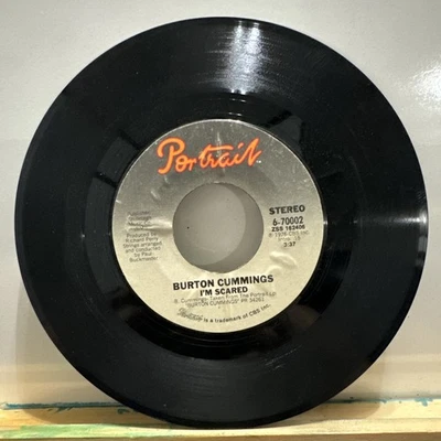 BURTON CUMMINGS - I'm Scared / Sugartime Flashback Joys - 45 RPM 7" Record 1976 - Image 1 of 2
