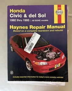 Manual de reparación Haynes Honda Civic & Del Sol modelos SOHC 1992-95 42024 - Imagen 1 de 4