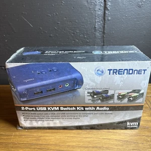 Trendnet TK-209K 2-port USB KVM Switch Kit with Audio *New & Sealed* - Picture 1 of 6
