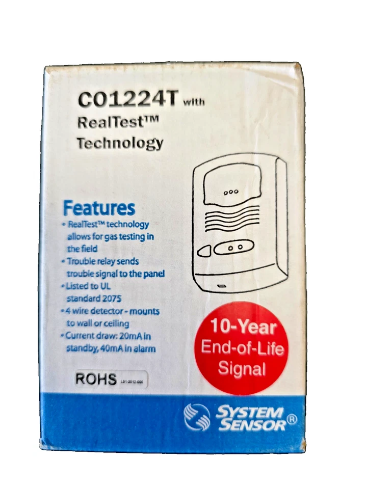 SENSOR SISTEMA C01224T DETECTOR MONÓXIDO DE CARBONO Foto 1 de 1