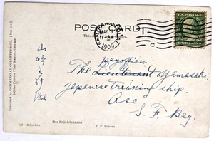 San Fran--Japanese Training Ship, H.I.J.M.S Aso, SF Bay/PC of a Rubens/1-C./1909 - Picture 1 of 2