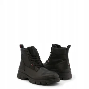 Tommy Hilfiger Schwarz Leder Trapper Herren Schnürer GORE-TEX r44 - Bild 1 von 4