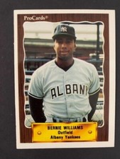 1990 Pro Cards Bernie Williams #1179 Albany Yankees 