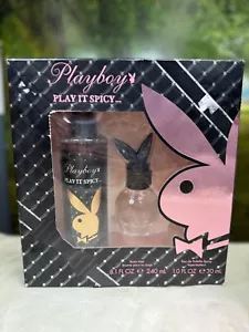 PLAY IT SPICY BY PLAYBOY 240ML BODY MIST, 30ML EDT SPRAY (NEW WITH BOX) - Picture 1 of 2