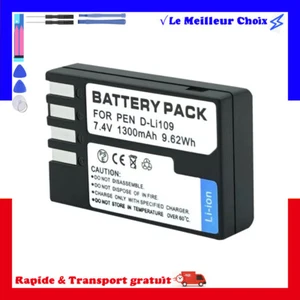 Batterie pour PENTAX D-LI109 D-L1109 D-BC109 K-BC109 1300mah - Picture 1 of 6