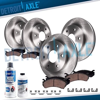 Front Rear Brake Rotors Ceramic Pads Kit for 2008 Chevy Trailblazer Saab 9-7X - Image 1 of 4