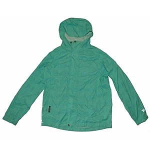 White Sierra Green Yellow Plaid Packable Water Resistant Windbreaker Jacket M L - Picture 1 of 3