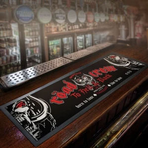 MOTORHEAD TO HELL & BACK LARGE BAR RUNNER DRIP MAT MANCAVE LEMMY NEW - Picture 1 of 1