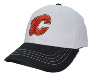 Calgary Flames Zephyr NHL Z-20 Zhats Stretch Fit White Hockey Cap Hat  - Picture 1 of 8