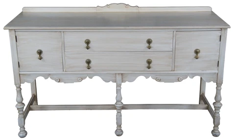 Antique Standardized Furniture Tuscan Walnut Buffet Sideboard William & Mary 68" Cover