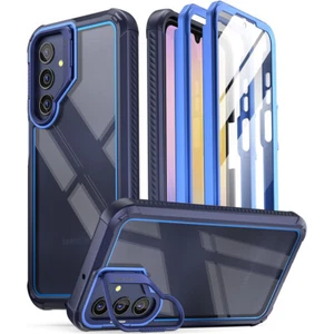 Funda Poética Para Samsung Galaxy A25 5G con Pantalla Incorporada Soporte Cámara Azul - Imagen 1 de 6