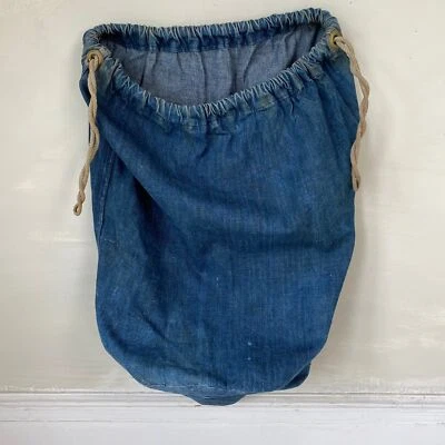Индиго синий джинсовой ткани сумка старинный винтажный ранец спортивная сумка французский текстиль Tru - Изображение 1 из 4