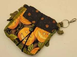 Einzigartige handgefertigte kleine Taille hängende Halloween Leckerli Klapptasche mit Kürbissen 🎃  - Bild 1 von 8