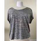 Soft Joie Size Small Blouse Cold Shoulder Heather Silver Shirt Stretch Shiny