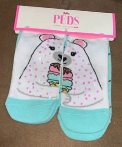 JUSTICE PEDS POLAR BEARS & ICECREAM SIZE S/M (2PAIR) SHIMMERING SET SUPER CUTE!! - Picture 1 of 3