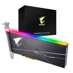 Gigabyte AORUS RGB AIC 512GB SSD NVMe PCI-E x4 3D TLC Card Solid State Drive - Picture 1 of 9
