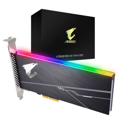 Gigabyte AORUS RGB AIC 512GB SSD NVMe PCI-E x4 3D TLC Card Solid State Drive - Image 1 of 4