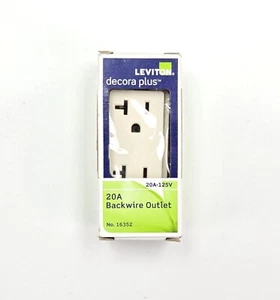 Leviton 16352-T 20A 125V Thermoplast 2-polig 3-adrig Duplex Mandel Steckdose - Bild 1 von 6