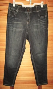 WOMENS LANE BRYANT JEANS-SKINNY-TIGHTER TUMMY-DEEP BLUE-SIZE 16 - Picture 1 of 5