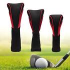 3Pcs Golf Club Head Covers, Golf Wood Headcovers with Number Tag, Long Neck
