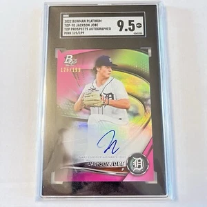 2022 Bowman Platinum Jackson Jobe Auto Pink /199 Detroit Tigers SGC 9.5 - Picture 1 of 2