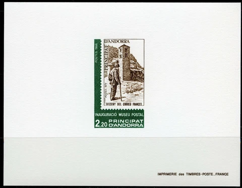 Andorra Proof Luxury Proof Yvert 345 Inauguration Of Postal Museum Factor Cover