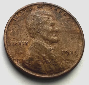 US Coin, 1929 Wheat Penny with Lamination Error on Obverse - Picture 1 of 9