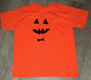 NWOT Kids SS Top ORANGE T Shirt Sz S 6/8 Jack-o-Latern PUMPKIN Gildan HALLOWEEN - Picture 1 of 1