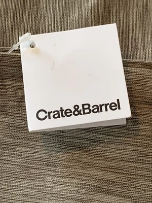 Funda Almohada Crate & Barrel LINDEN 23 X 23" Algodón-Rayón Cremallera Champiñón Foto 1 de 4