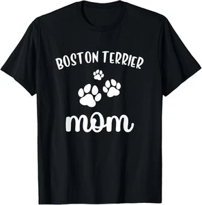 Boston Terrier Mom Cute Dog Boston Bull T-Shirt Hoodie - Picture 1 of 9