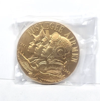 Tuskegee Airmen 2006 Ley del Congreso Conmemorativa 3-D Medalla de Bronce 3" Sellada Foto 1 de 3