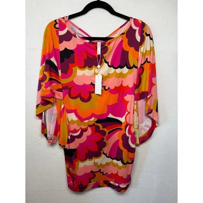 Trina Turk вентилятор Faire плавать туника пляж курорт тропический новый - Изображение 1 из 4