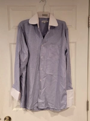 Daniel Ellissa Men’s Blue & White  Dress Shirt Long Sleeve - Size 15.5, 33-34 - Image 1 of 4