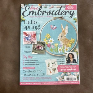 LOVE EMBROIDERY MAGAZINE ISSUE 25 Hello Spring U.K. Ribbon Stitching Stitch Guid - Picture 1 of 6