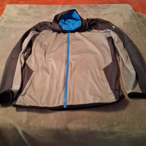 Under Armour Cold Gear Mens Hooded Jacket Size XL Blue Gray Style 1299166 - Picture 1 of 11