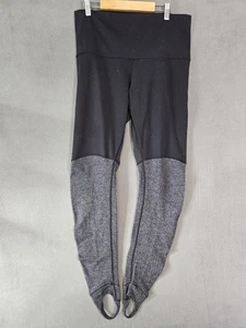 Lululemon Wunder Under Stirrup Pant Black Herringbone Size 12 Dance Leggings - Picture 1 of 9