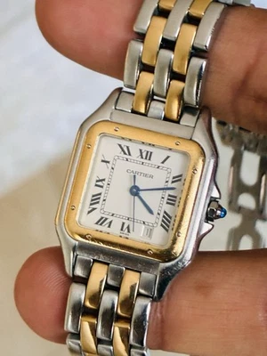 CARTIER Panthere Large Two Row 18K Yellow Gold Stainless Steel Comes W Box 🔥 - Image 1 of 4