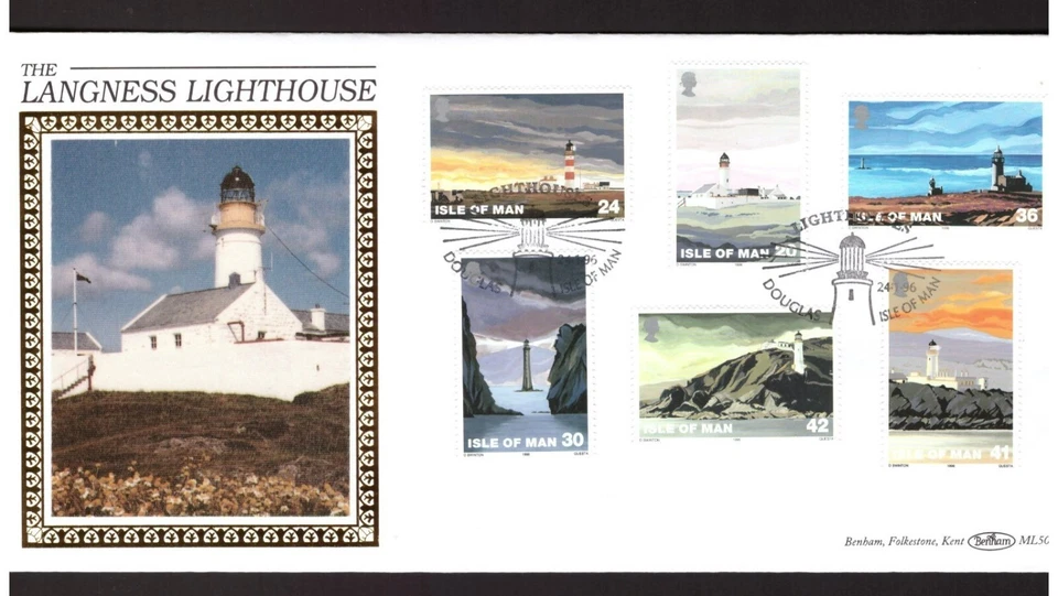 Isle of Man 1996 Lighthouse FDC Benham cover stamps - Image 1 of 1