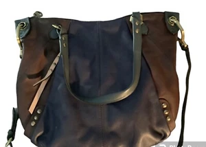 orYANY Multi Colorblock Leather Shoulder Bag or Crossbody PLUM BURGUNDY - Picture 1 of 5