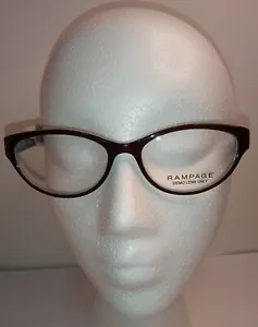 Rampage Women’s Eyeglass Frames 51-16-135 R178 Brown Blue(Demo Lens) New SIZE 11 - Picture 1 of 13