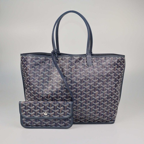 Goyard Borsa Goyardine Blu Navy Reversibile Anjou PM