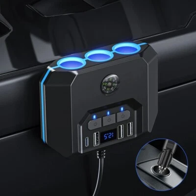 12/24V LED Verteiler Dose Zigarettenanzünder Mehrfachstecker USB TypeC Steckdose - Bild 1 von 4