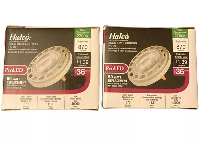 Halco 81097 ProLED PAR36 Flood 12V MP-TERM BASE Warm White 2700K  **2 Pack** - Image 1 of 4